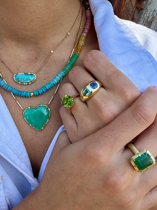 Freeform Boulder Opal Sprinkle Necklace