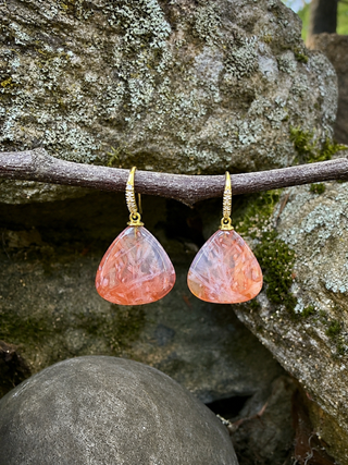 Sagenite Agate Briolette Joyce Earrings