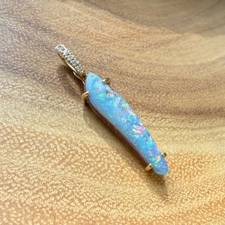 Freeform Boulder Opal Starlet Pendant