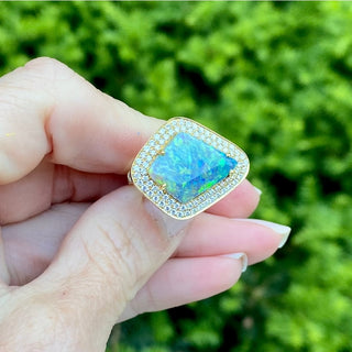 Sophie Kite Shaped Boulder Opal Ring