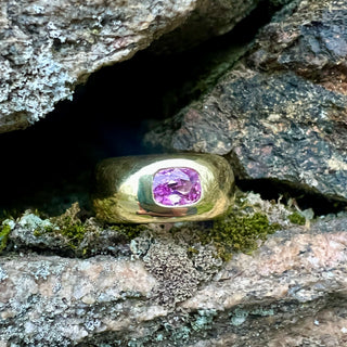 Cushion Cut Pink Sapphire Olena Band