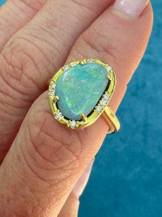 Freeform Opal Sprinkle Ring