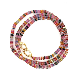 Multicolor Sapphire Beaded Necklace