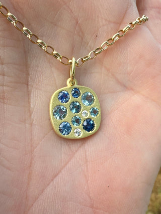 Aquamarine and Blue Sapphire Giselle Necklace