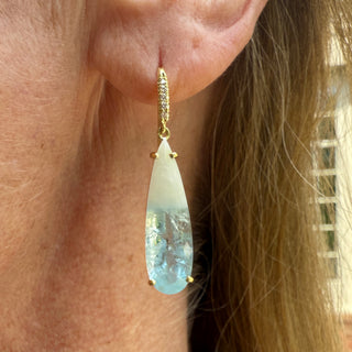 Pear Shaped Bicolor Aquamarine Joyce Earrings