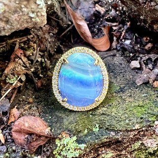 Freeform Boulder Opal Ring