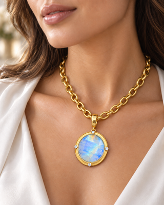 Rainbow Moonstone Vignette Pendant