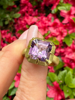 Asscher Cut Amethyst Lisette Ring