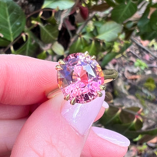 Oval Pink Tourmaline Olivia Ring