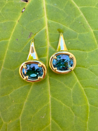 Oval London Blue Topaz Kindle Earrings