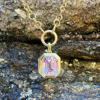 Emerald Cut Kunzite Revival Pendant