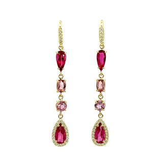 Pink Tourmaline Gemma Earring