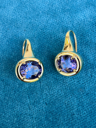 Oval Tanzanite Kindle Earrings