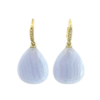 Blue Agate Briolette Joyce Earrings