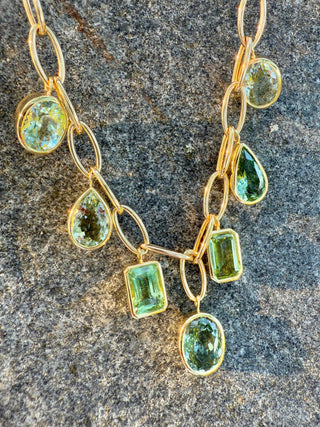 Green Tourmaline Crown Necklace
