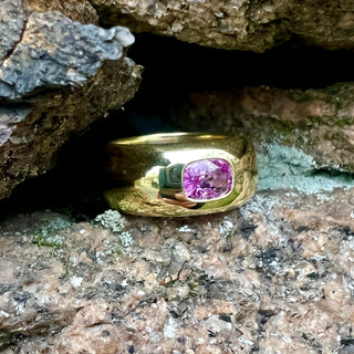 Cushion Cut Pink Sapphire Olena Band