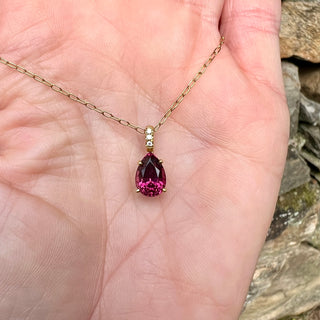 Pear Shaped Rhodolite Garnet Charisma Pendant