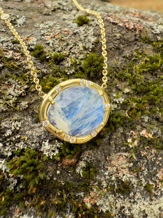 Rainbow Moonstone Sprinkle Necklace