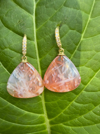 Sagenite Agate Briolette Joyce Earrings