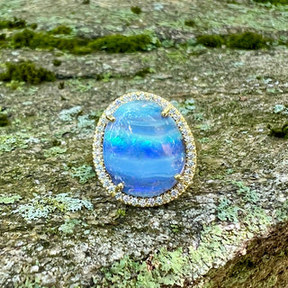 Freeform Boulder Opal Ring