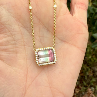 Watermelon Tourmaline Layla Necklace