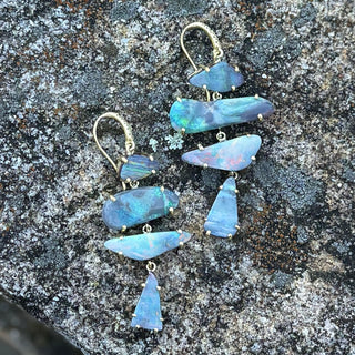 Boulder Opal Four Stone Joyce Earrings