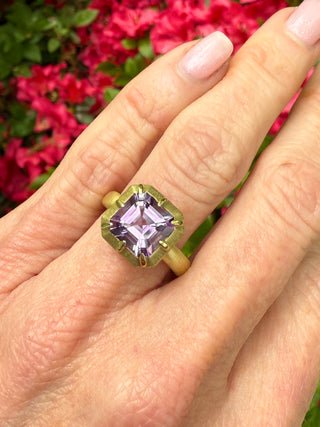 Asscher Cut Amethyst Lisette Ring