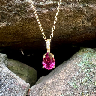 Pear Shaped Rhodolite Garnet Charisma Pendant