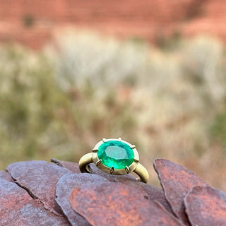 Oval Emerald Griffen Ring