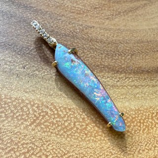 Freeform Boulder Opal Starlet Pendant