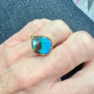 Boulder Opal Hope Ring