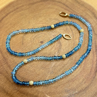 Ombré Aquamarine Chelsea Beaded Necklace