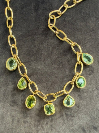 Green Tourmaline Crown Necklace