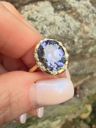 Oval Tanzanite Sprinkle Ring