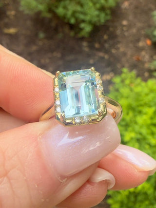 Aquamarine "Sprinkle" Ring
