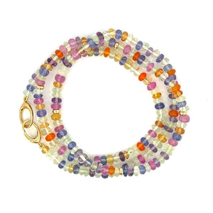 Multicolored Gemstone Beaded Rosie Necklace