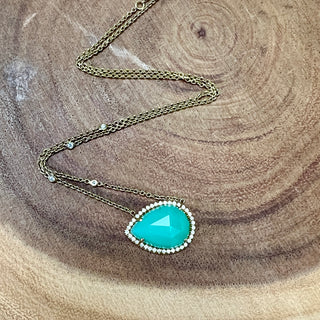 Faceted Chrysoprase Layla Necklace