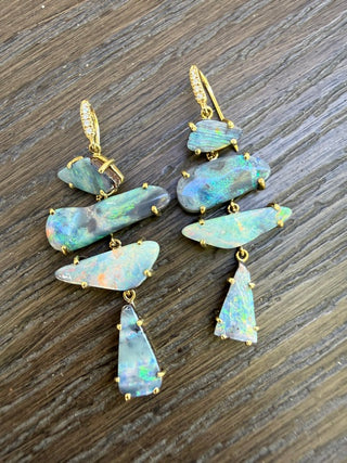 Freeform Boulder Opal Joyce Earrings