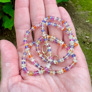 Multicolored Gemstone Beaded Rosie Necklace