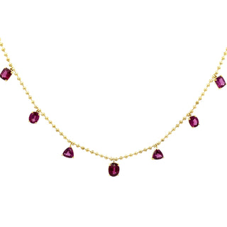 Multishaped Grape Garnet Dispersed Bali Necklace