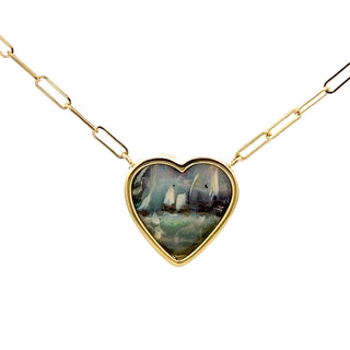 Boulder Opal Heart Bea Necklace