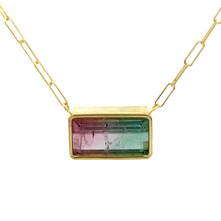 Watermelon Tourmaline Bea Necklace