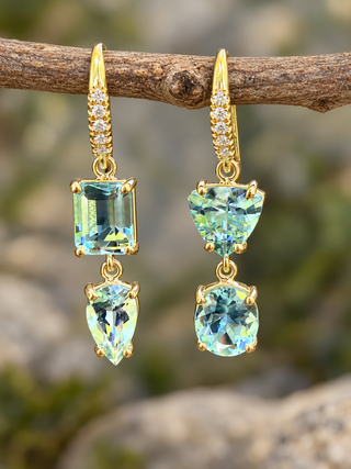 Multishape Aquamarine Joyce Earrings