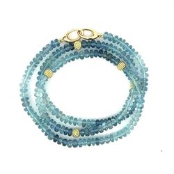 Ombré Aquamarine Chelsea Beaded Necklace