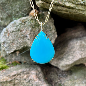 Pear Shaped Turquoise Starlet Pendant