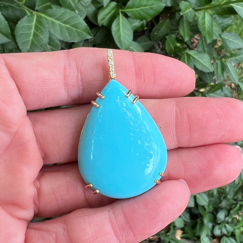 Pear Shaped Turquoise Starlet Pendant