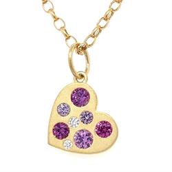 Pink Sapphire Heart Shaped Giselle Necklace