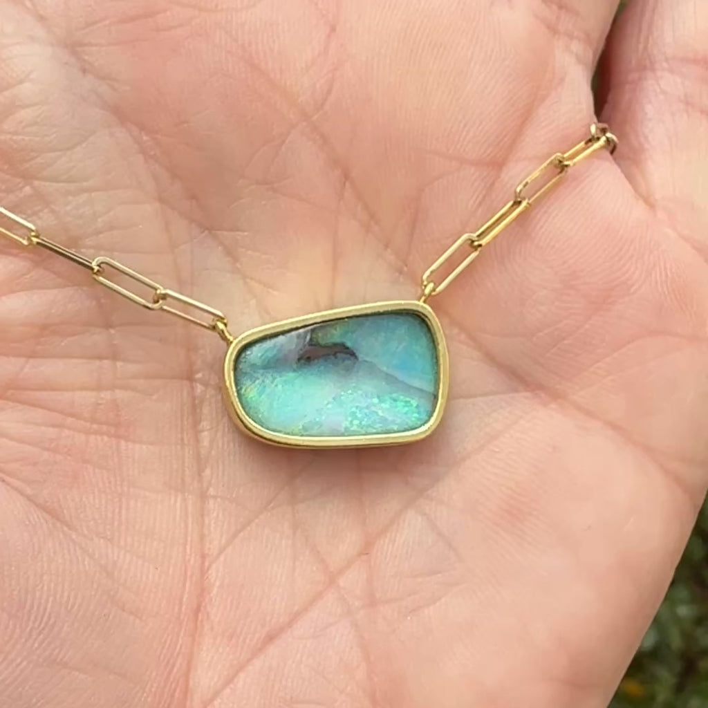 Freeform Boulder Opal Bea Necklace