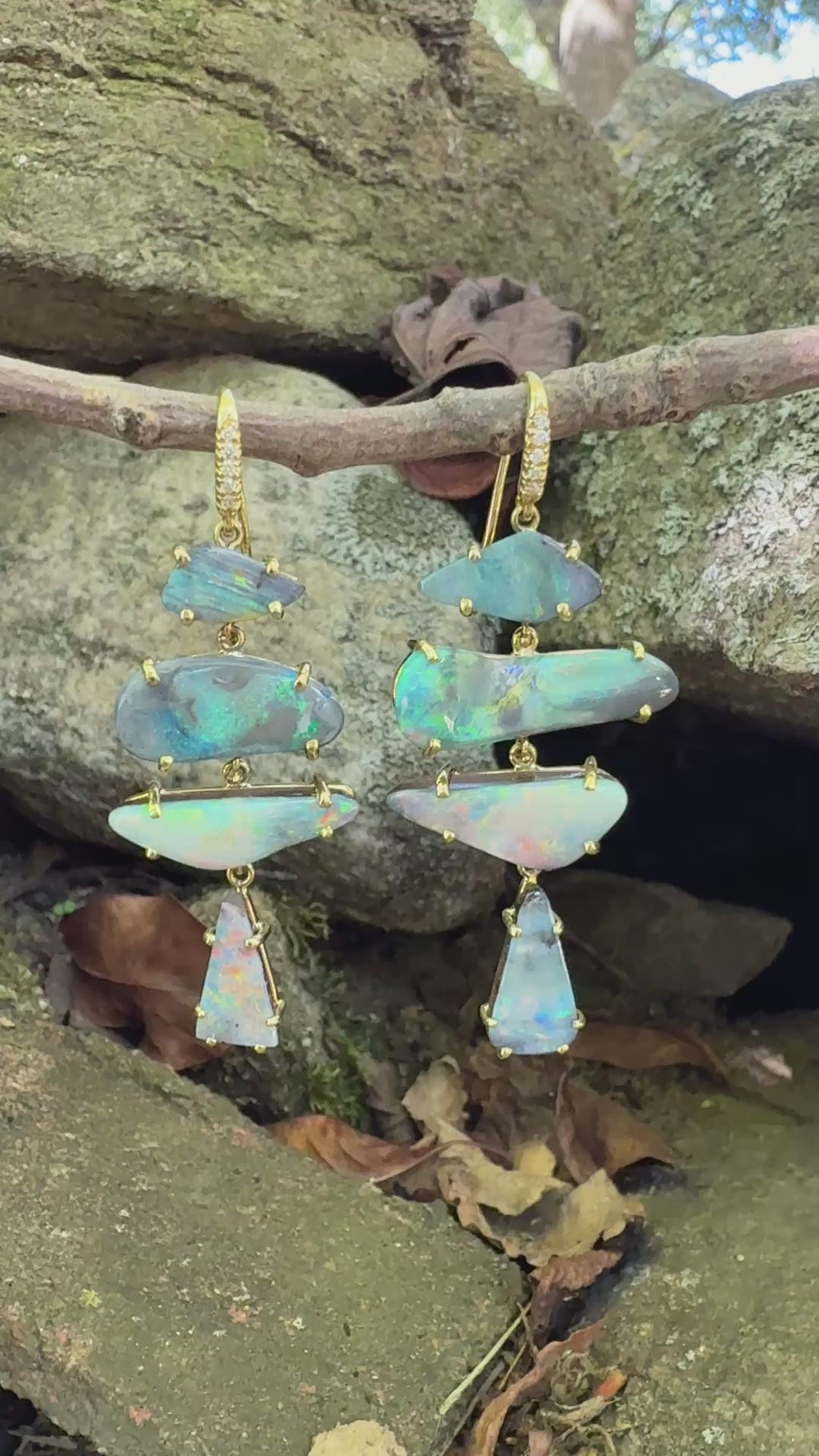 Freeform Boulder Opal Joyce Earrings
