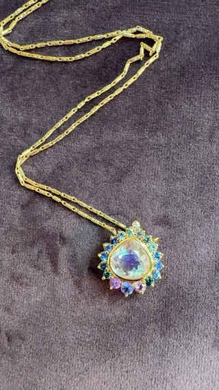 Madagascar Moonstone & Multi-Gemstone Elara Necklace